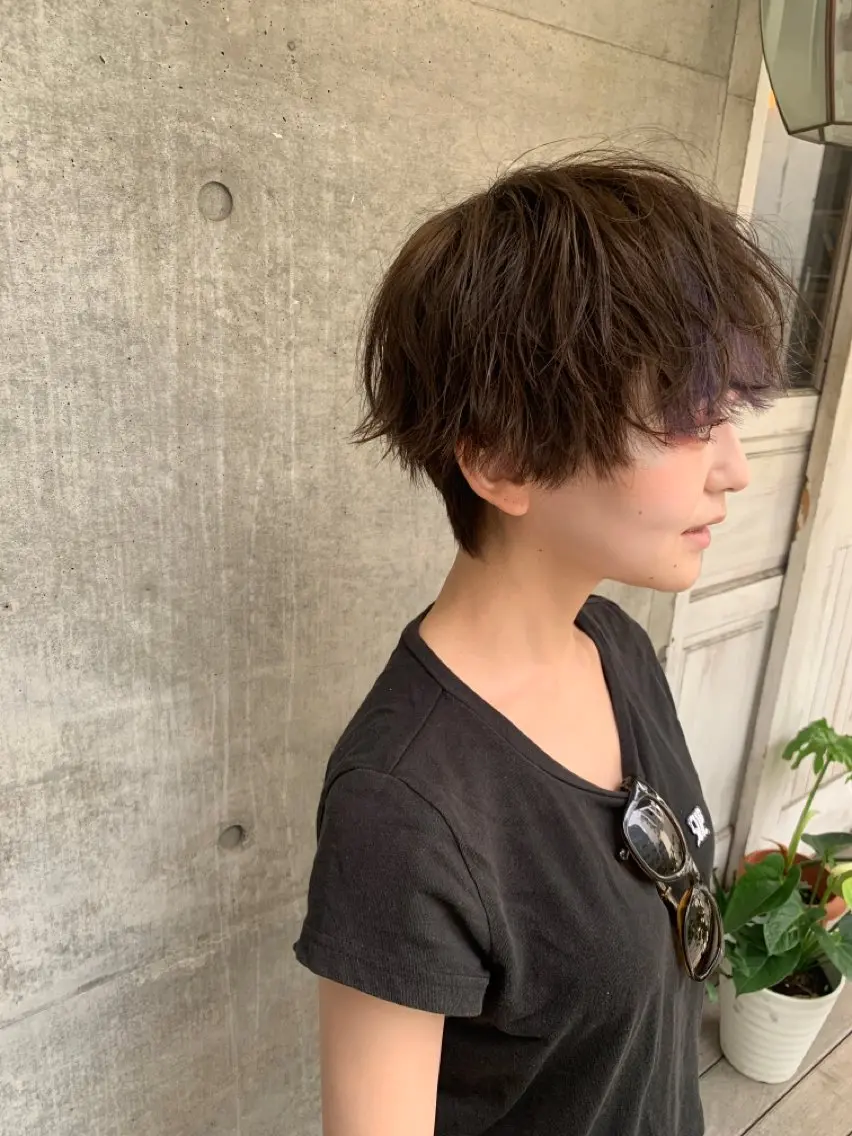 ショート カラー ヘアアレンジ メンズ キッズ ショートボブ メンズバレイヤージュ メンズブリーチ メンズハイライト メンズハイトーン カット ヘアカラー ravens代表 ヒロムのヘアスタイル