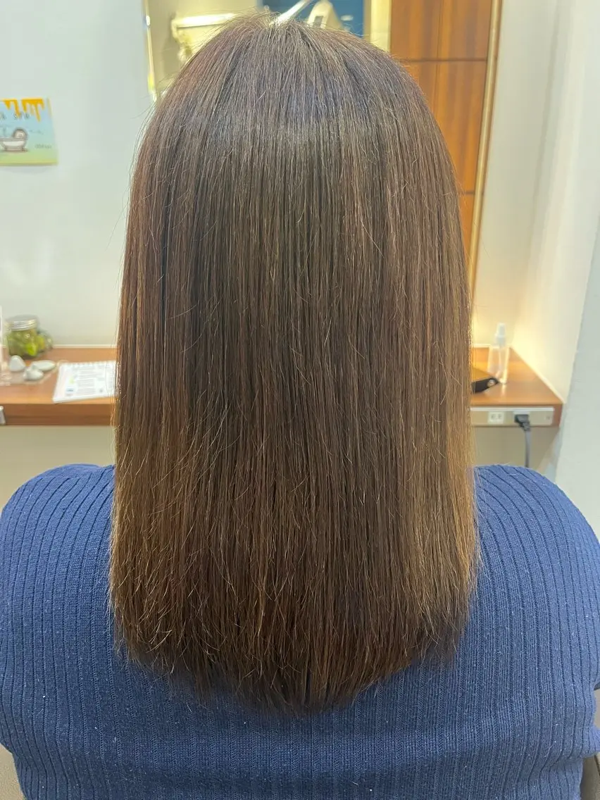 セミロング 縮毛矯正 縮毛矯正 すばる/縮毛矯正 /似合わせカラーのヘアスタイル