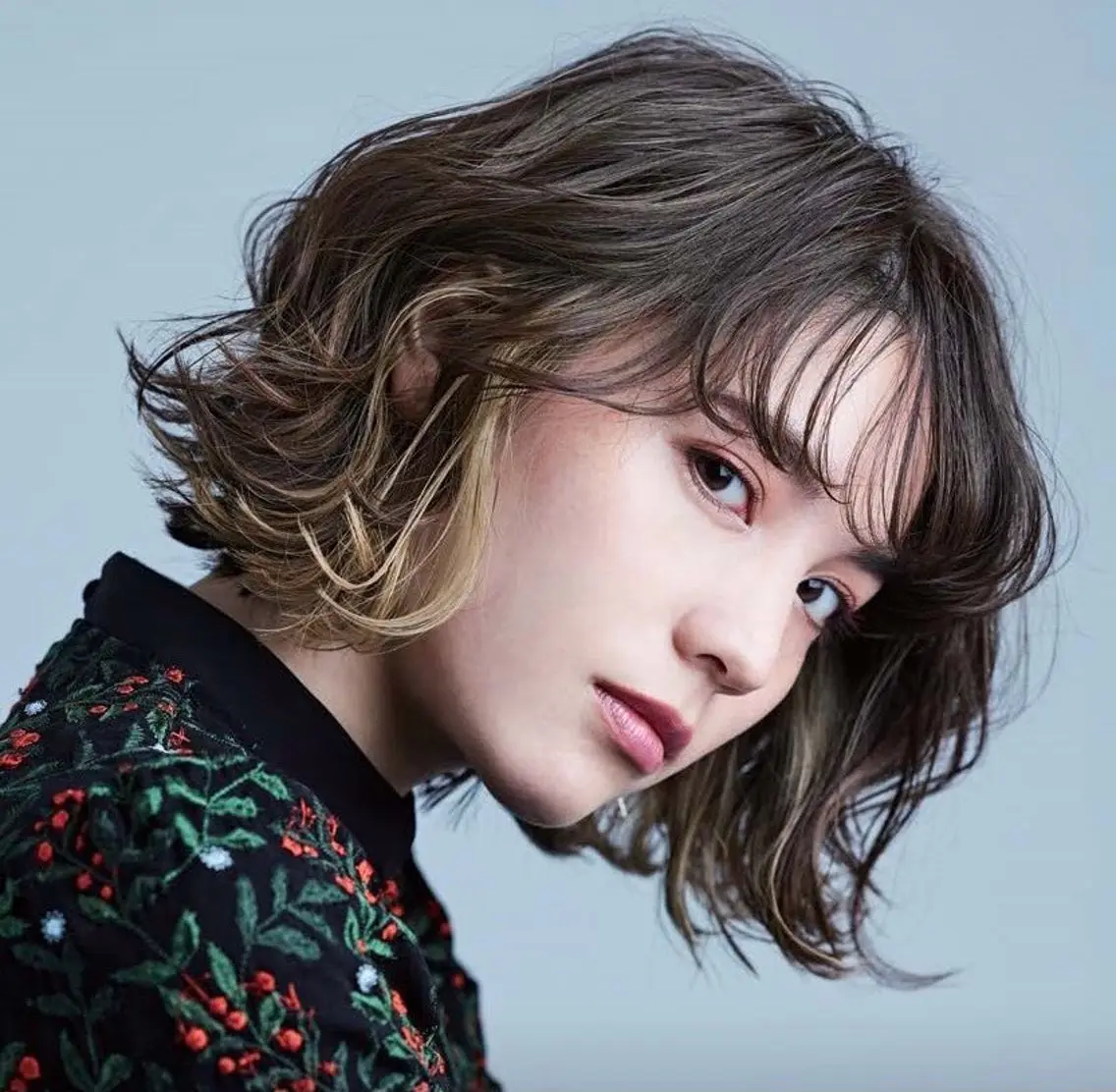 ミディアム カット 田中 奨真のヘアスタイル