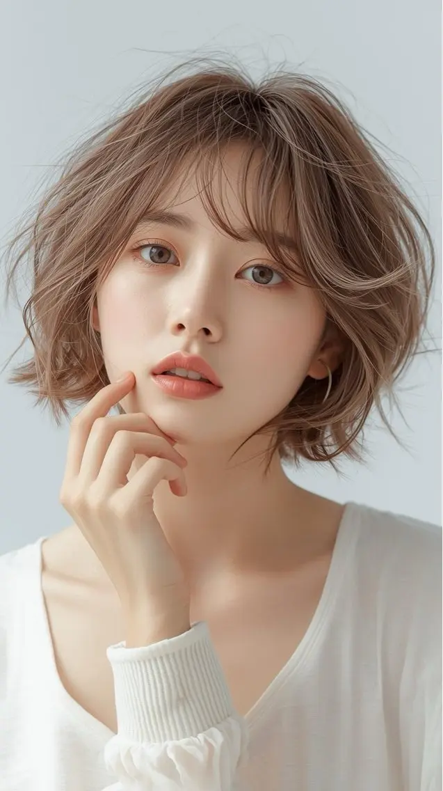 ショート カラー ハイトーンカラー ボブ 韓国風ヘア ヘアカラー 拓麿✂︎/ショート 専門×透明感カラーのヘアスタイル