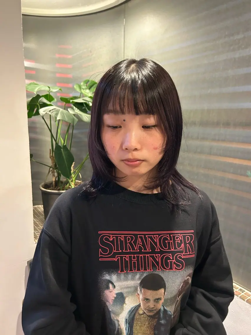 ミディアム 渡邊 穂乃美のヘアスタイル