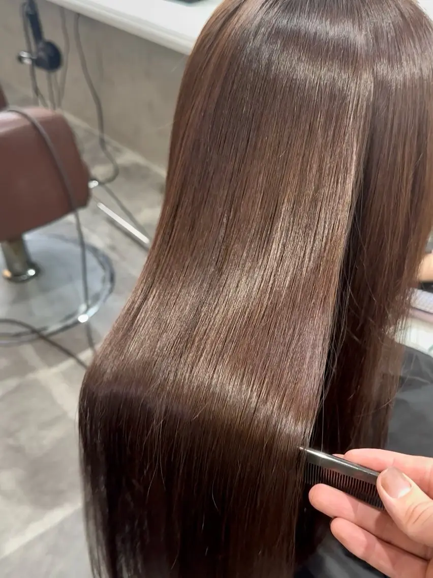 セミロング 髪質改善 縮毛矯正 カット 縮毛矯正 _WHITE本通店 喜多村天斗のヘアスタイル