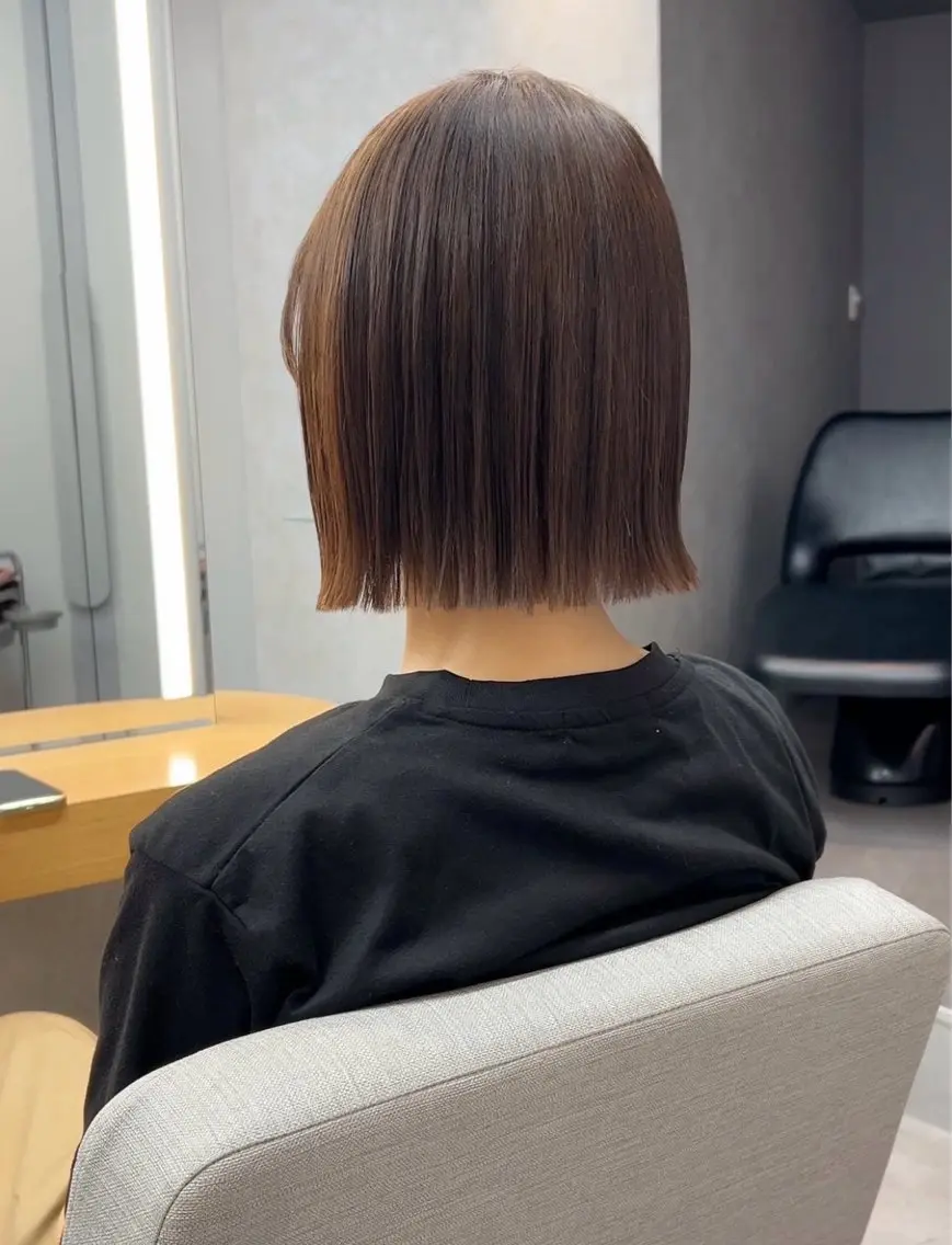 ✨🪽🫧切りっぱなしボブ×透明感カラー🫧🪽✨3000円の写真