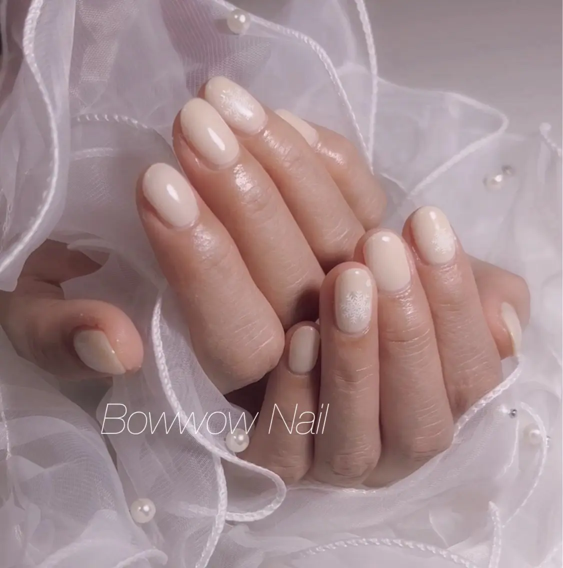ネイル ワンカラーネイル ハンドネイル Bow wow Nail さや🧸のネイルデザイン