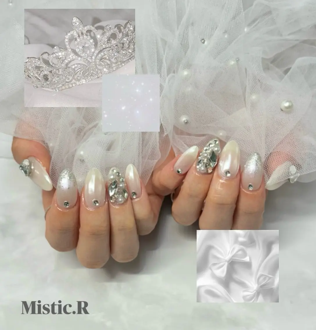 ネイル ガーリー ハンドネイル 🫧Mistic.R 西山🫧のネイルデザイン