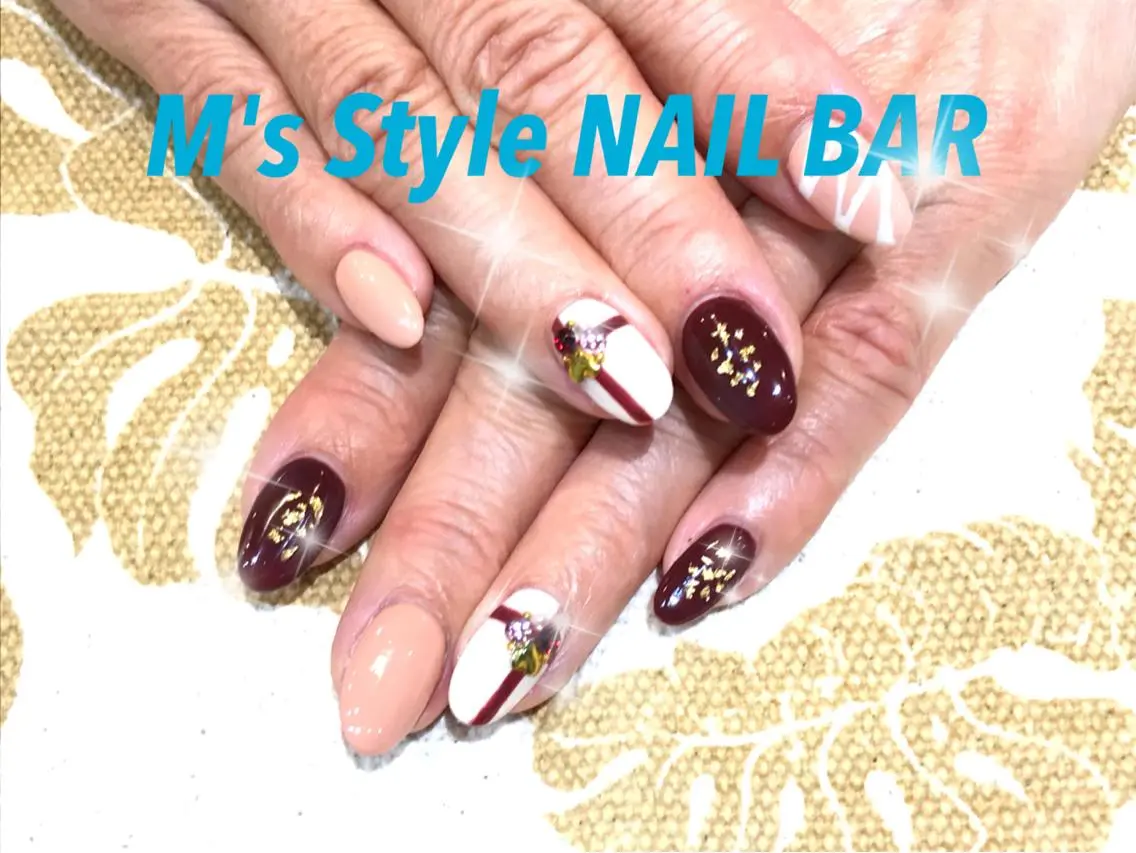 ネイル バレンタイン ハンドネイル M's Style NAIL BARのネイルデザイン