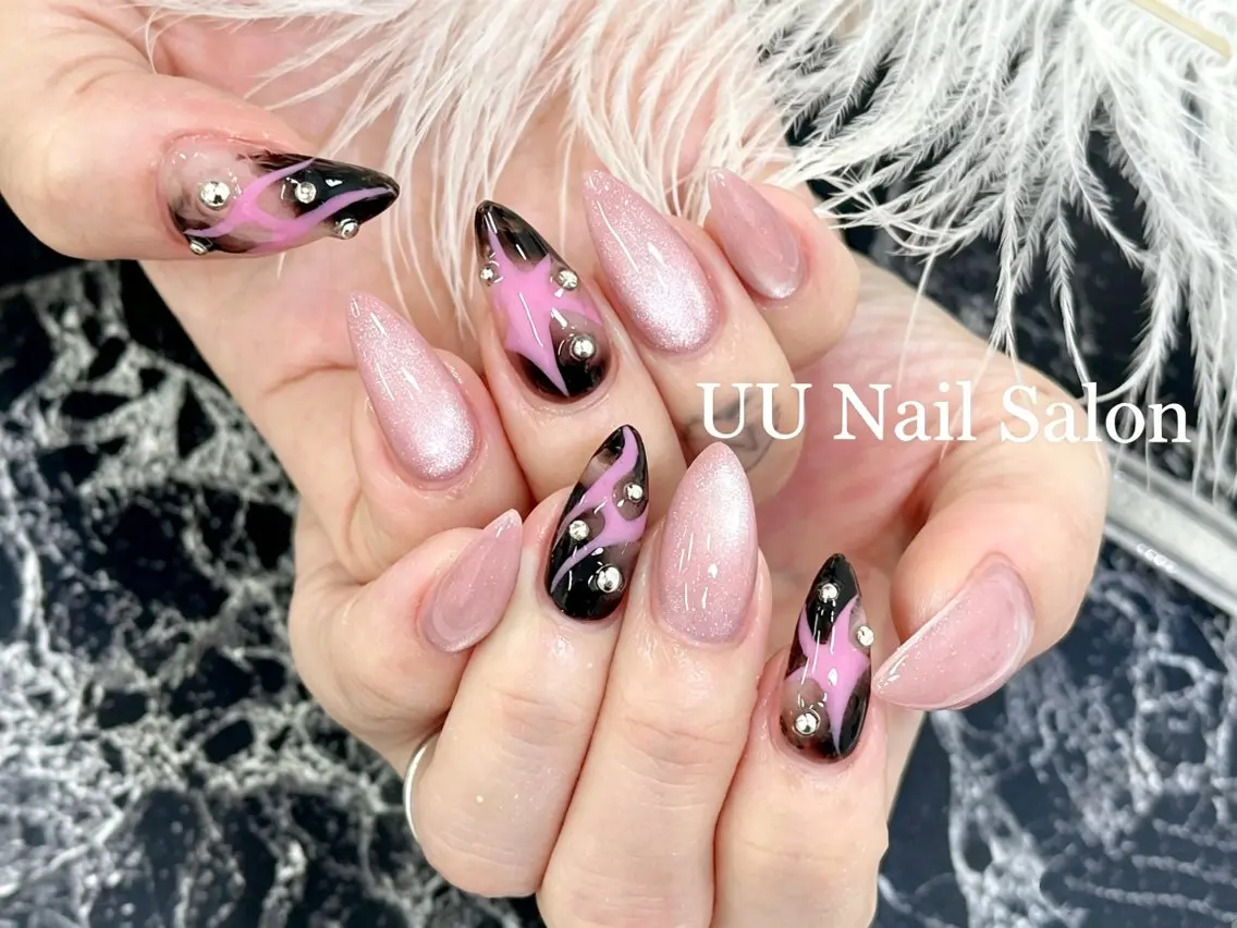 ネイル マグネットネイル ハンドネイル UU Nail Salon 西川口のネイルデザイン