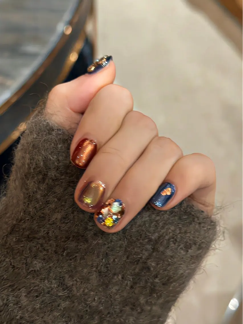 ネイル 長さ出し フットネイル フレンチネイル ジェルネイル ガラスフレンチ More Glam渋谷店のネイルデザイン