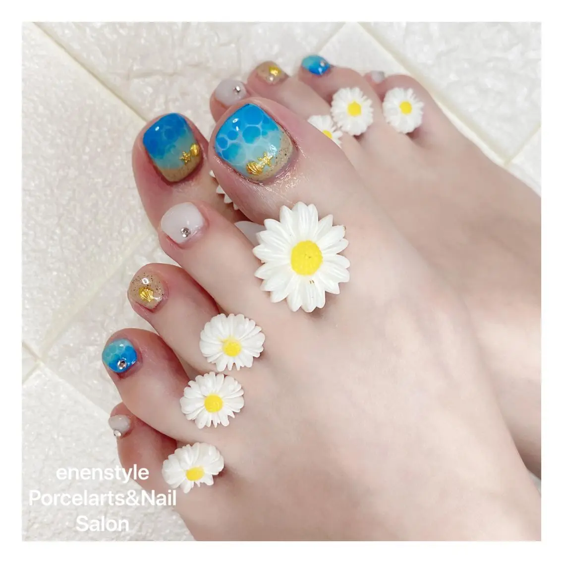 ショート ネイル ハンドネイル フットネイル 🐾enen style 🐾のネイルデザイン