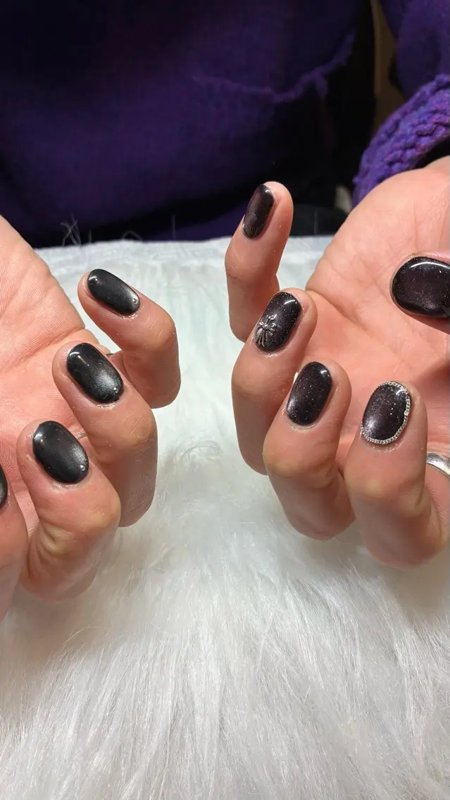 ネイル ジェルネイル マグネットネイル ハンドネイル Nail ヌシん家 AKANEのネイルデザイン