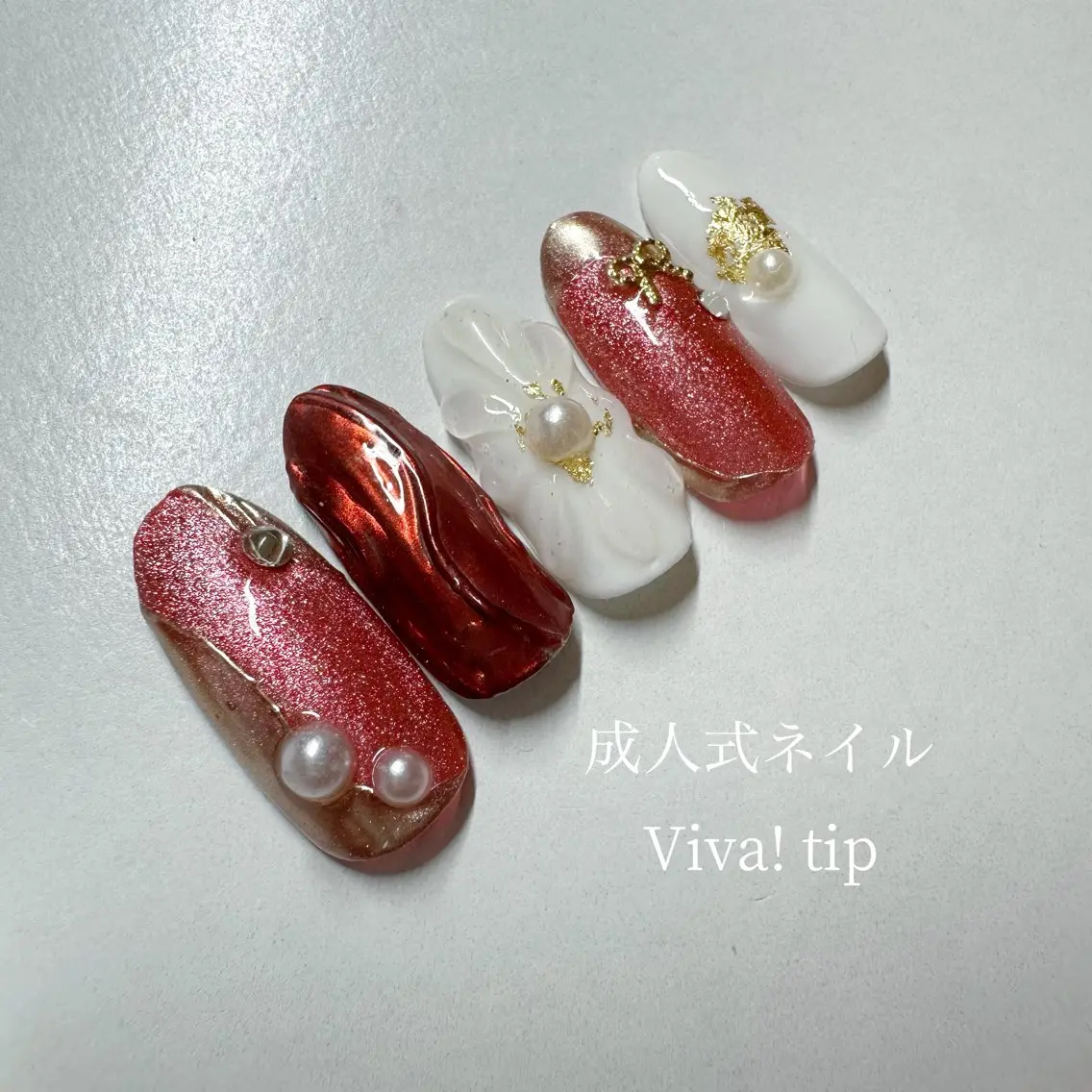 ネイル 成人式 Viva!tip ビバティップネイルのネイルデザイン