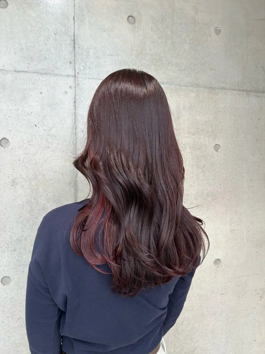 ロング ヘアアレンジ カット ヘアカラー トリートメント ボブ艶モテカラー🫧 カリンのヘアスタイル