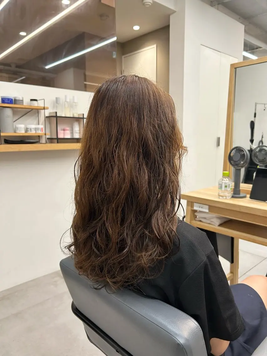 ロング パーマ カット パーマ Ore／Himeka 🌷レディースのヘアスタイル