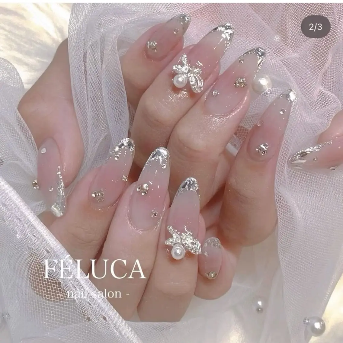 ネイル グラデーション ラメ(グリッター) マグネットネイル ミラーネイル ニュアンスネイル ハンドネイル Lumi de nailsのネイルデザイン