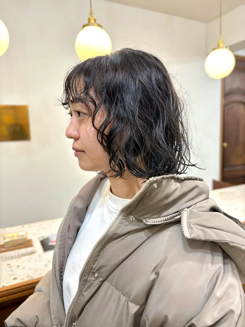 ショート パーマ ボブ カット パーマ ayano🫧 《CIEN》のヘアスタイル