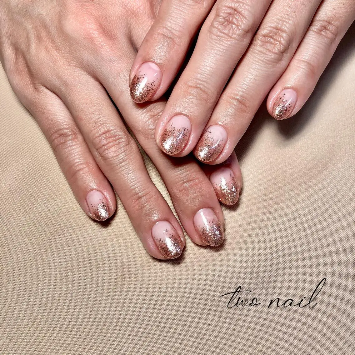 ネイル アートネイル フットネイル ハート ニュアンスネイル ホワイト ハンドネイル two nailのネイルデザイン