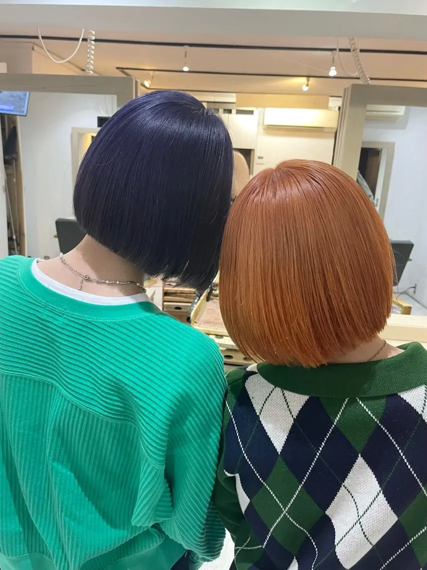 ミディアム カラー カット ヘアカラー トリートメント 東梅田エリアカラー ヘアセットNo. 1のヘアスタイル