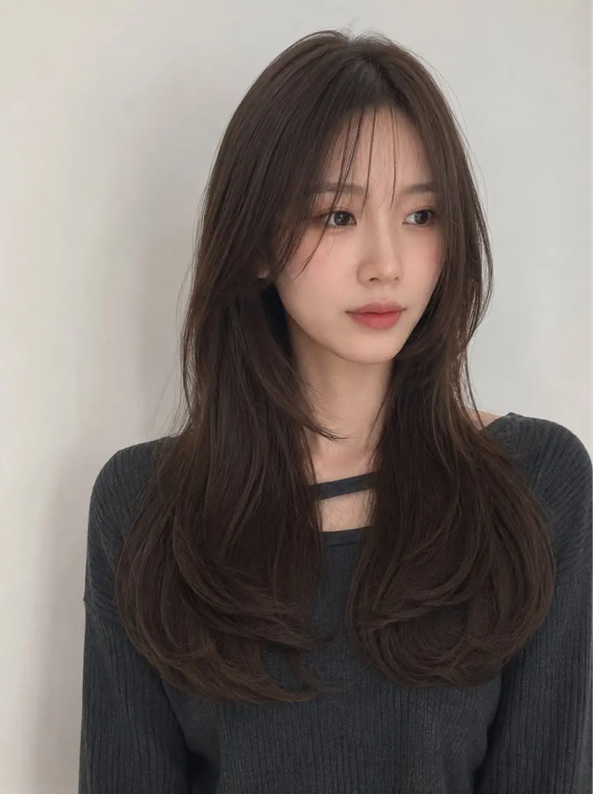 ロング カラー カット ヘアカラー トリートメント モテ🤍トレンドヘア /新宿/ワカナのヘアスタイル