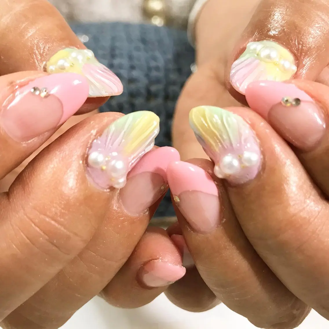 ネイル フットネイル フレンチネイル ピンク シンプルネイル 春ネイル ハンドネイル nail fufla ♡yamane♡のネイルデザイン