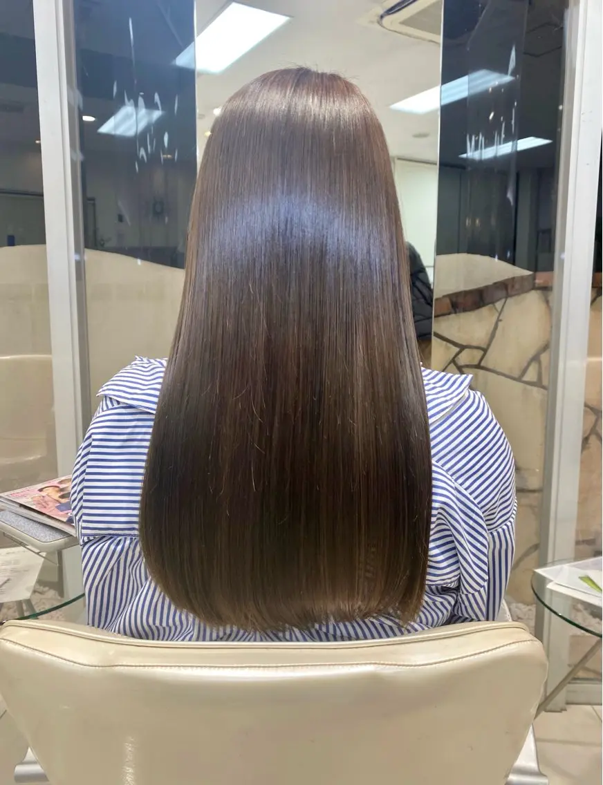 ロング カラー ヘアカラー トリートメント 似合わせまつパ× 透け感カラー/ゆりのヘアスタイル