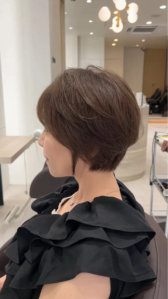 ショート ショートヘア カット ヘアカラー トリートメント 佐々木陸/ショート特 化/明るい白髪染めのヘアスタイル