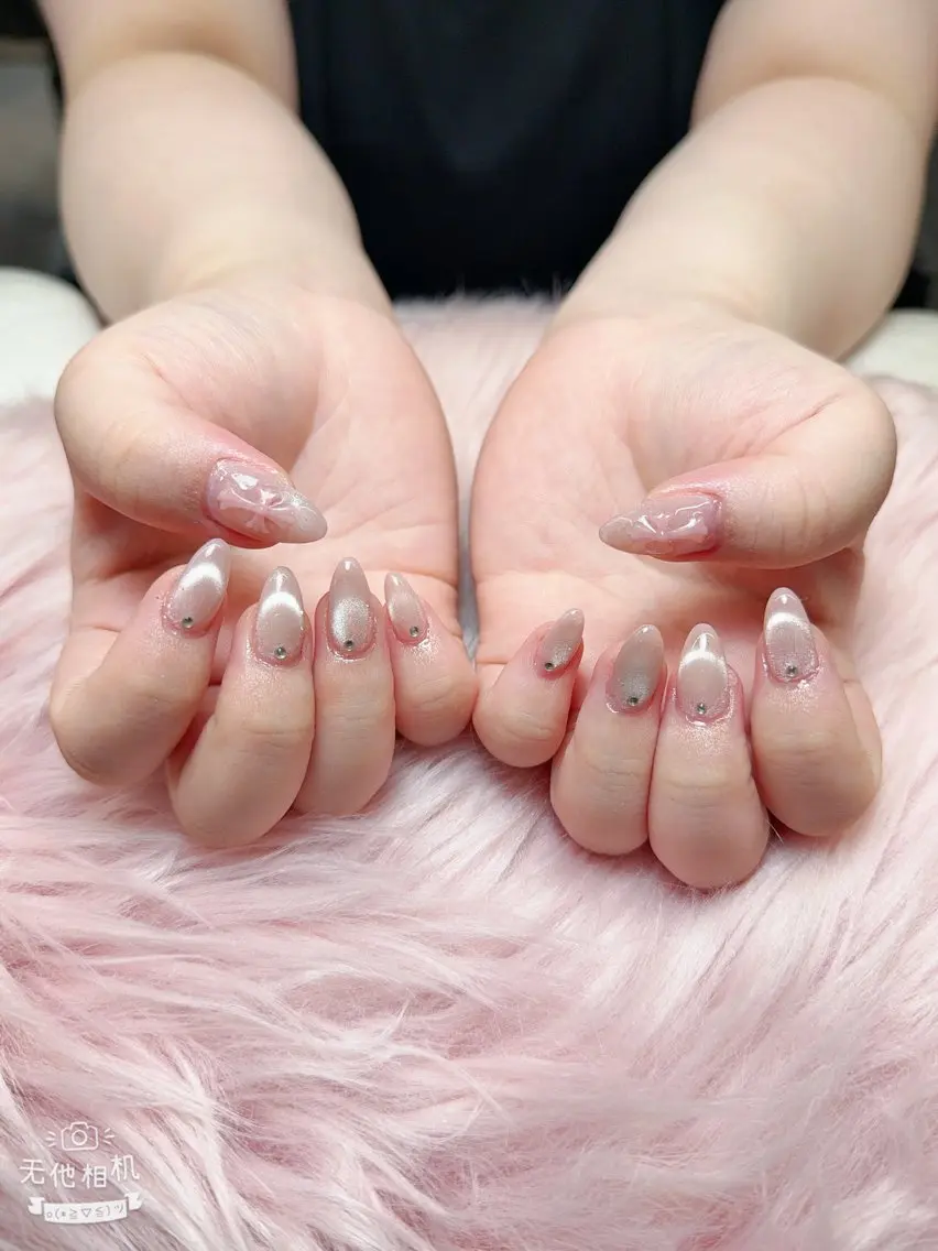 ネイル 長さ出し フレンチネイル グラデーション 韓国ネイル マグネットネイル ハンドネイル VB HEAVEN nailのネイルデザイン
