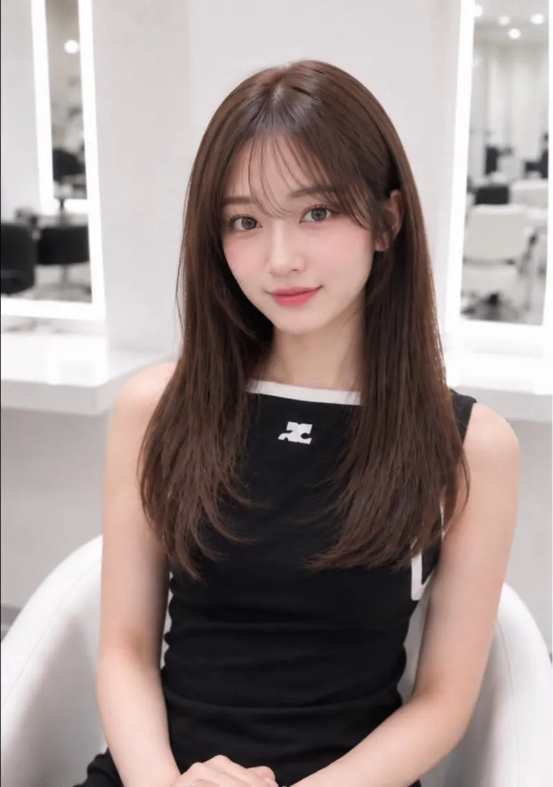 ロング カット ヘアカラー 平川 美咲のヘアスタイル