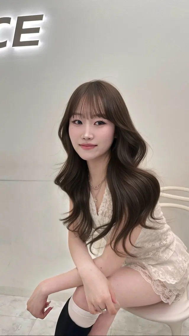 ロング カラー カット ヘアカラー ヘアセット 上品モテヘア🩶 karen🩶のヘアスタイル