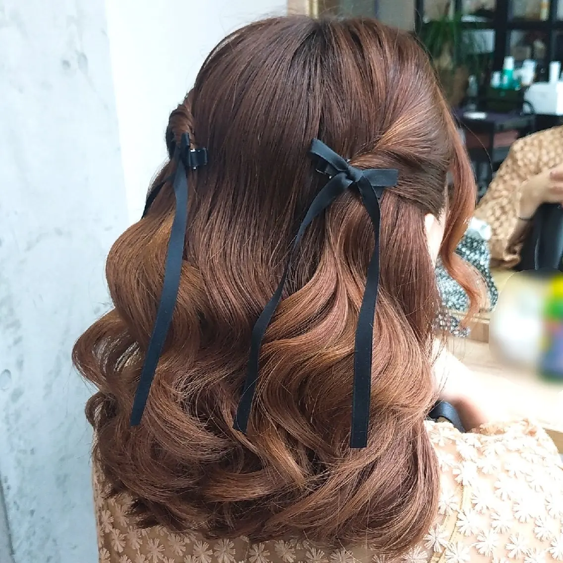 ミディアム ヘアアレンジ ヘアセット ヘアアレンジ/柔らか 艶カラー/AKARIのヘアスタイル