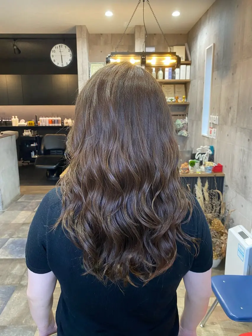 ロング カラー バレイヤージュ レイヤーカット わたぬき りるのヘアスタイル