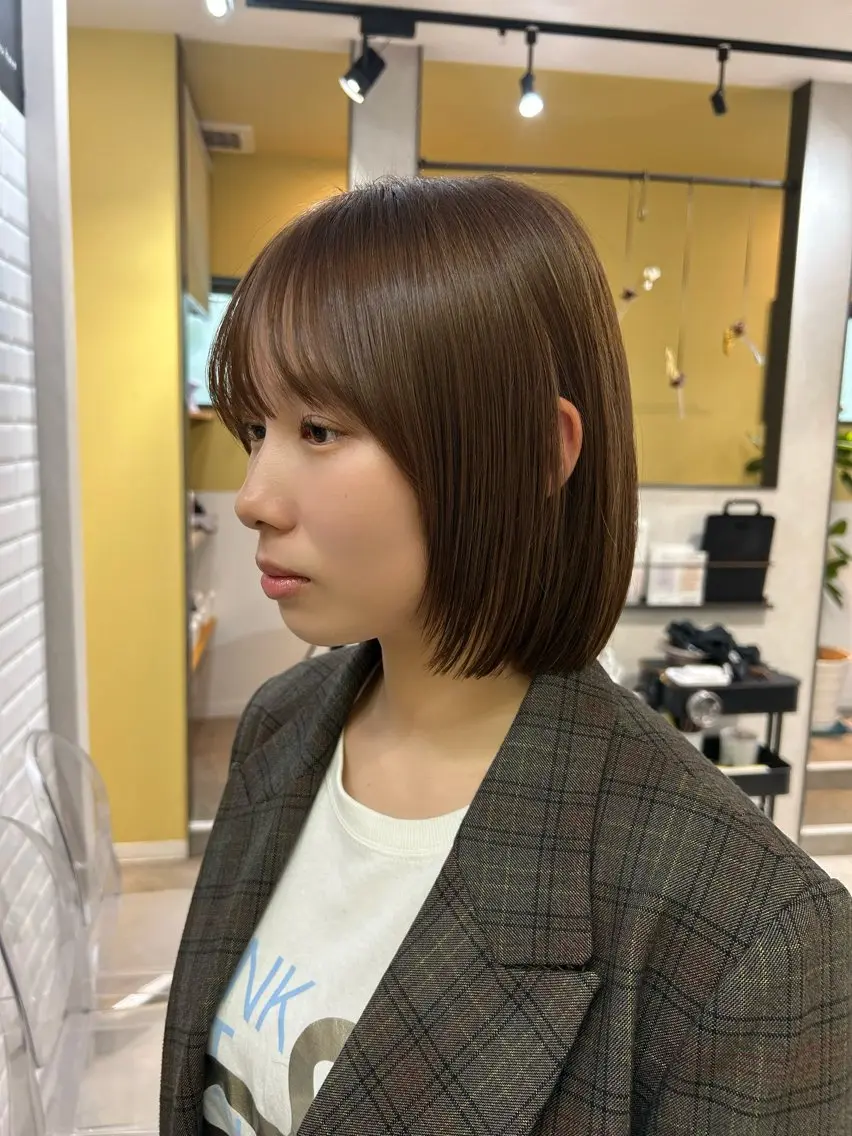ショート ボブ カット トリートメント hubhair レイヤー/透明感のヘアスタイル