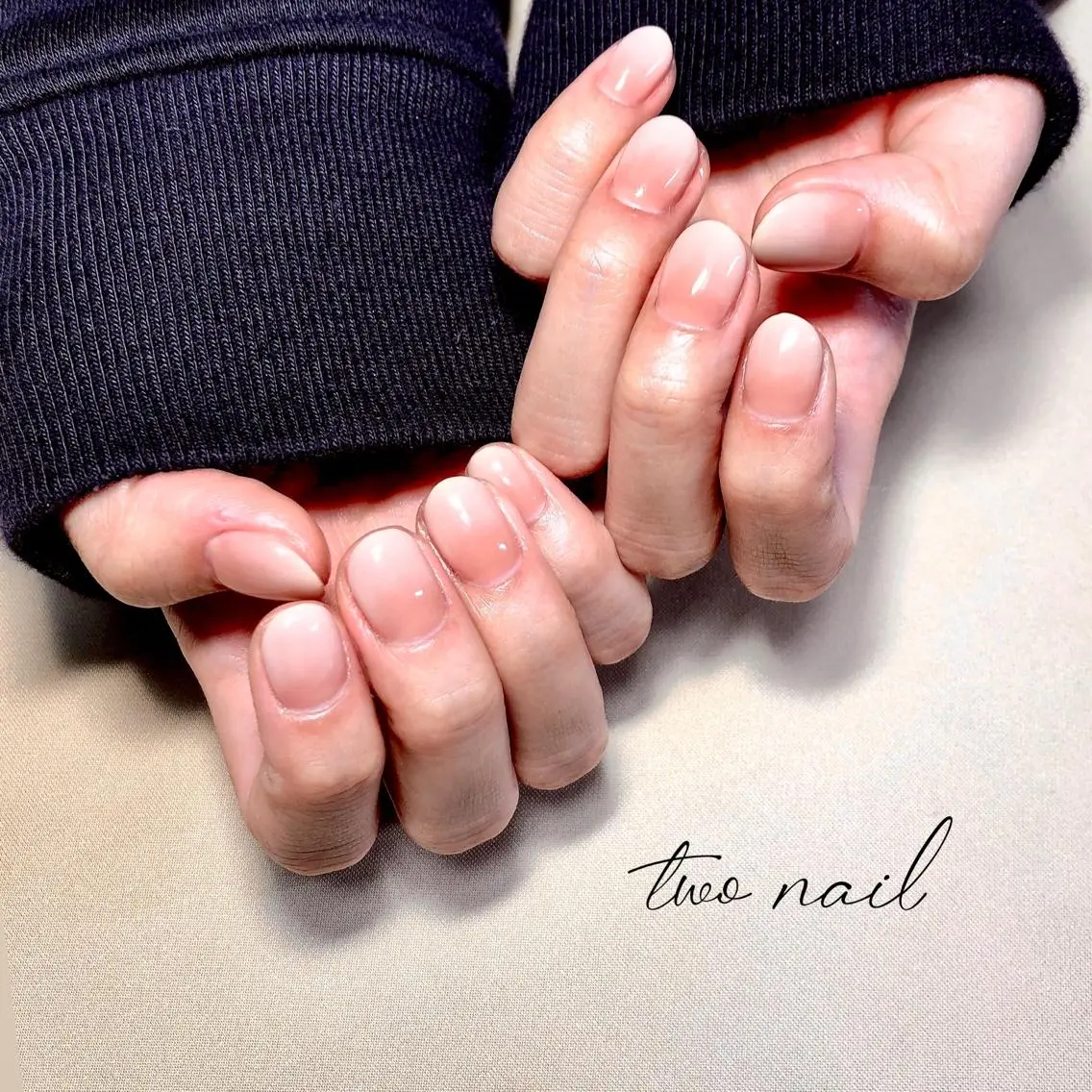 ネイル アートネイル フットネイル ハート ニュアンスネイル ホワイト two nailのネイルデザイン