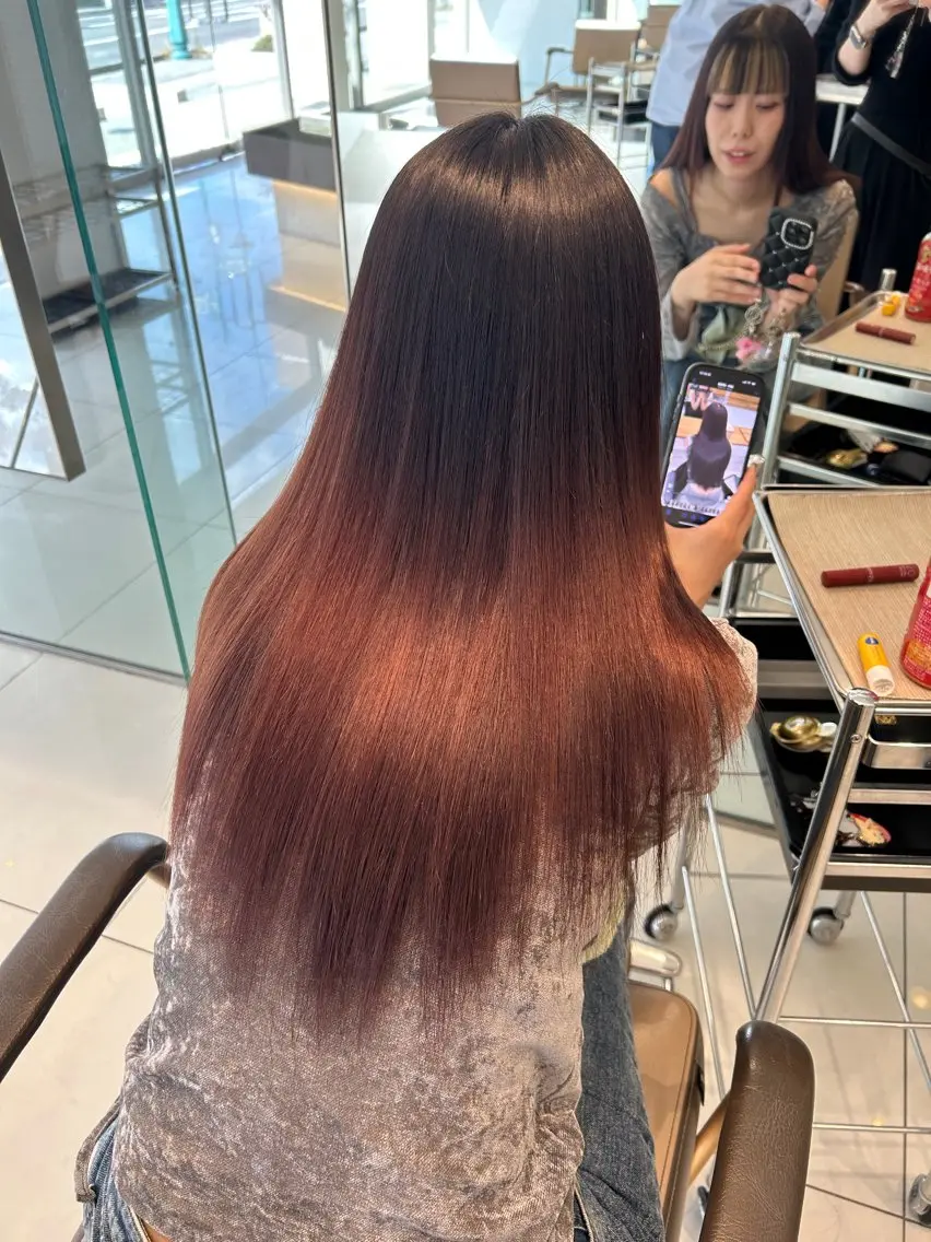 ロング パーマ ストレートパーマ 池田 悠人のヘアスタイル