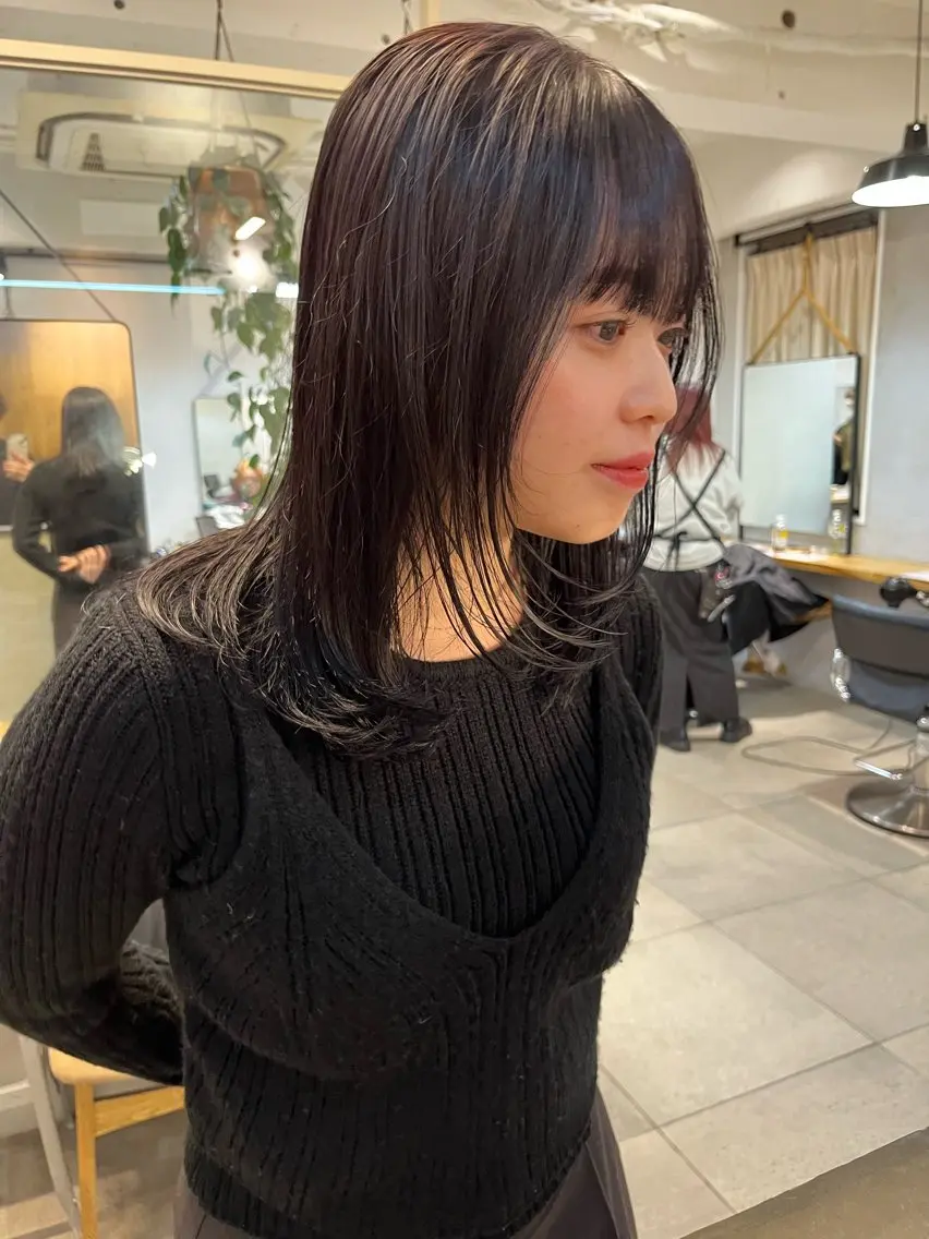 ミディアム カラー カット ヘアカラー トリートメント 赤み消しカラー/ ナチュラル/トモキのヘアスタイル