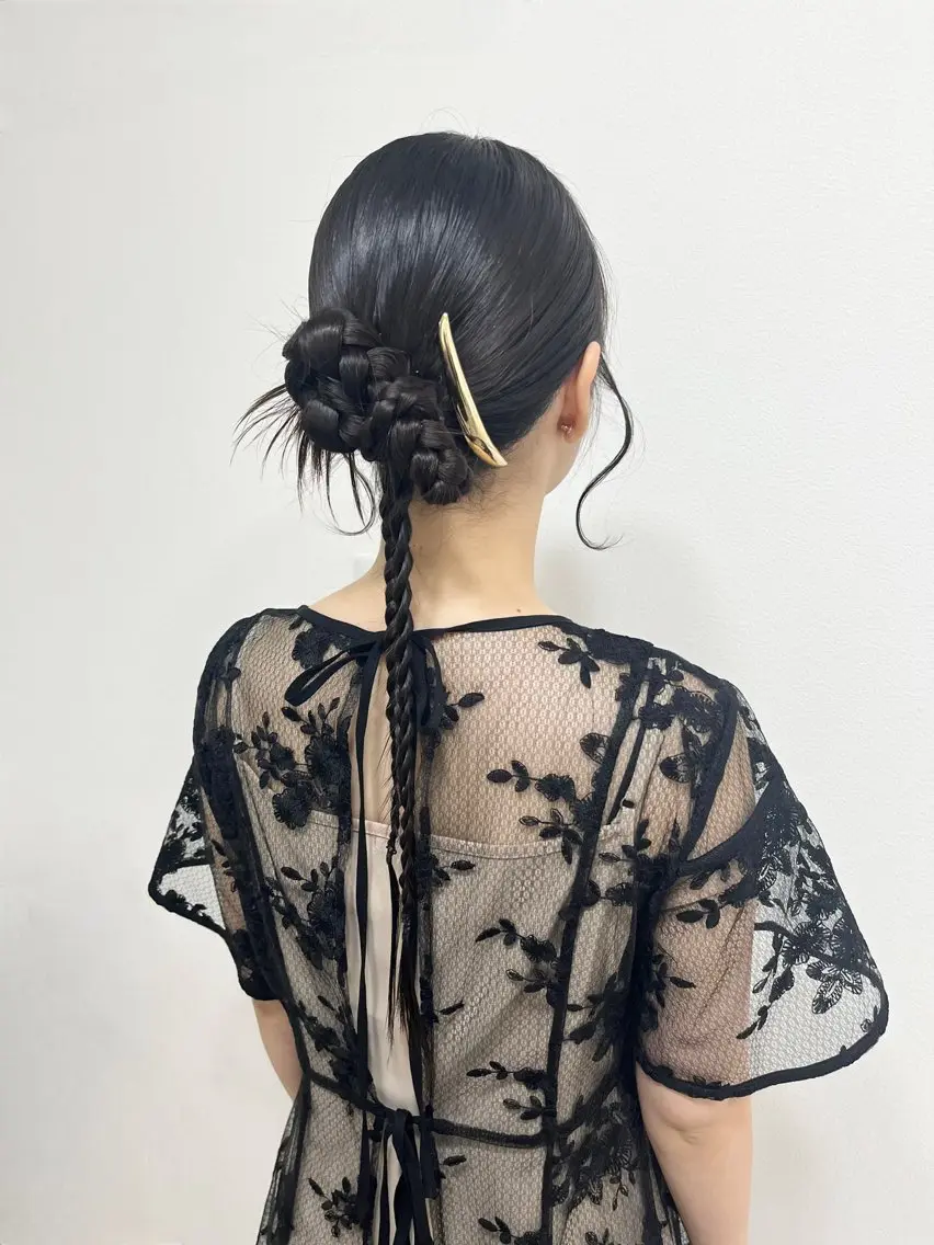 ロング ヘアアレンジ ヘアセット ヘアセットサロン /上坪愛美のヘアスタイル