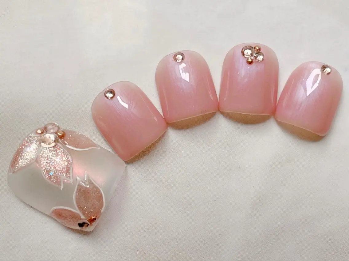ショート ネイル 桜ネイル Nagumo Mのネイルデザイン