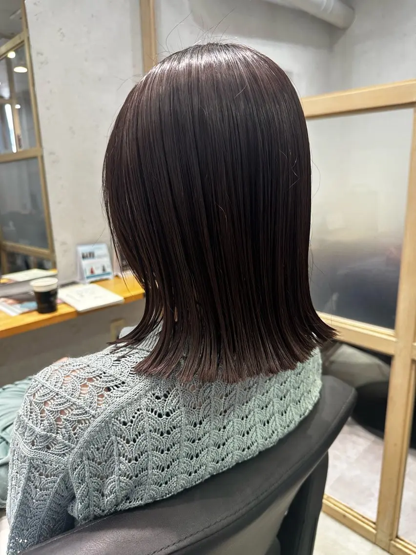 ミディアム カット ヘアカラー トリートメント カリスマになる美容師 💥TOUI💥上野のヘアスタイル