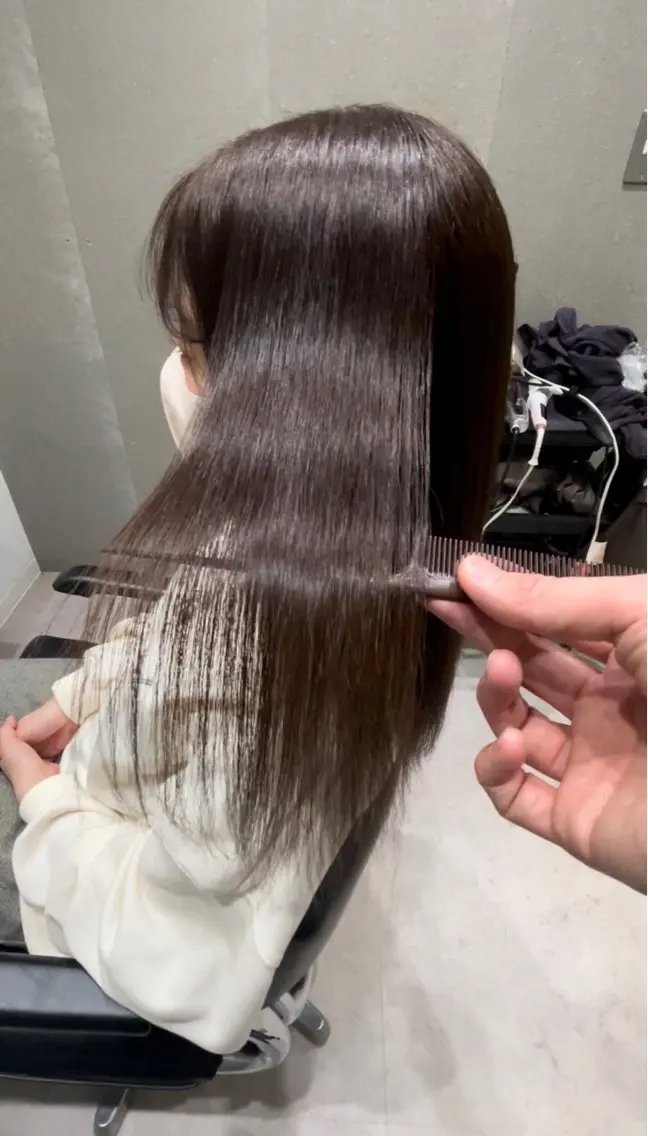 セミロング 髪質改善 トリートメント トリートメント ヘッドスパ 髪質改善ヘアケア 艶髪特化/上田のヘアスタイル