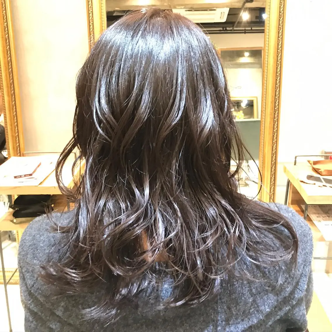 セミロング パーマ glowm店長 加藤翔太のヘアスタイル