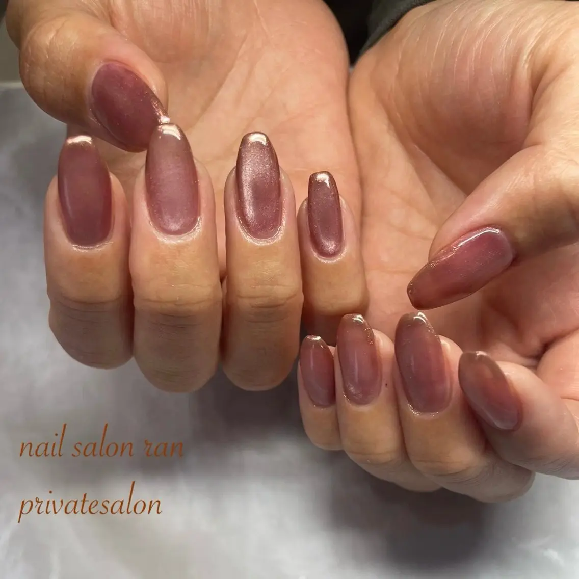 ネイル フレンチネイル マグネットネイル ピンク ハンドネイル ハンドケア nailsalon ranのネイルデザイン