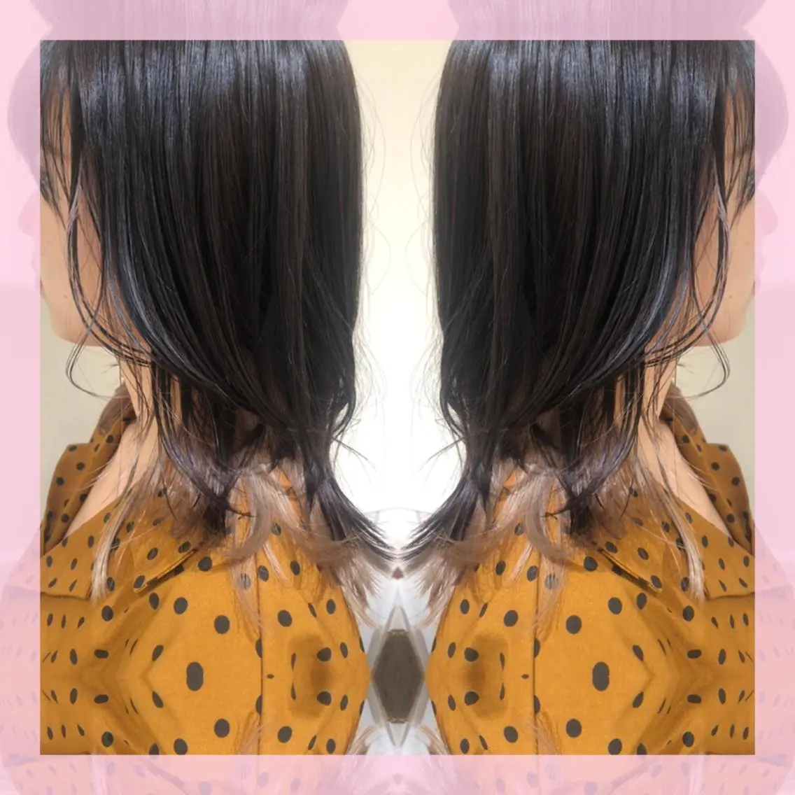 ミディアム カラー ベージュカラー インナーカラー ミルクティーベージュ カット ヘアカラー 🍒前川 🍒のヘアスタイル
