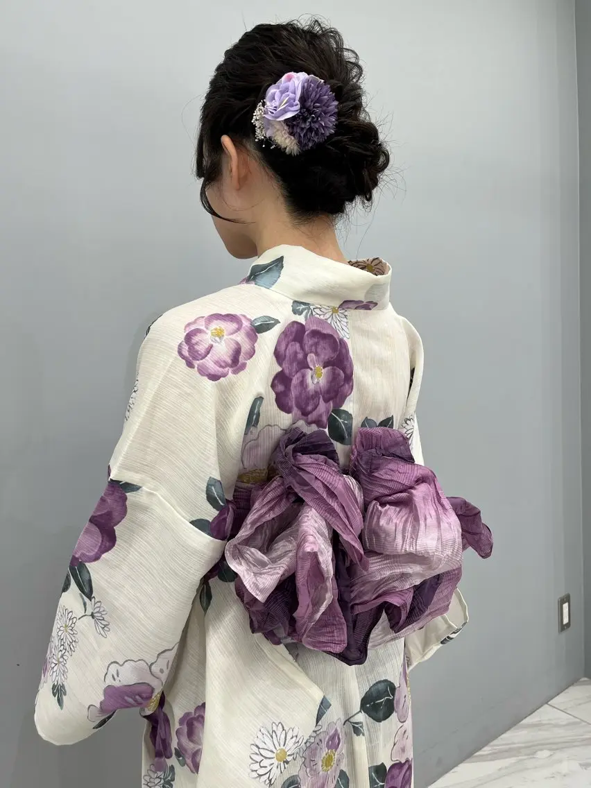 今年こそ夏祭り🏮👘✨浴衣着付け＋ヘアアレンジ🌿🌟🌻ペアでのご予約も受け付けております！！の写真