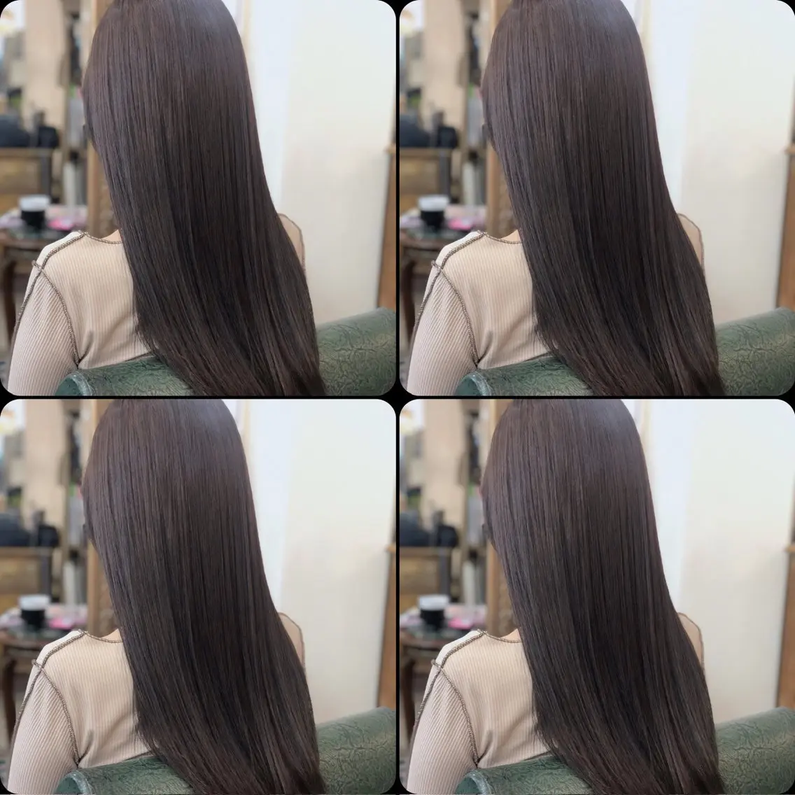ロング ヘアカラー トリートメント ❤︎大人シック ベージュrihoのヘアスタイル