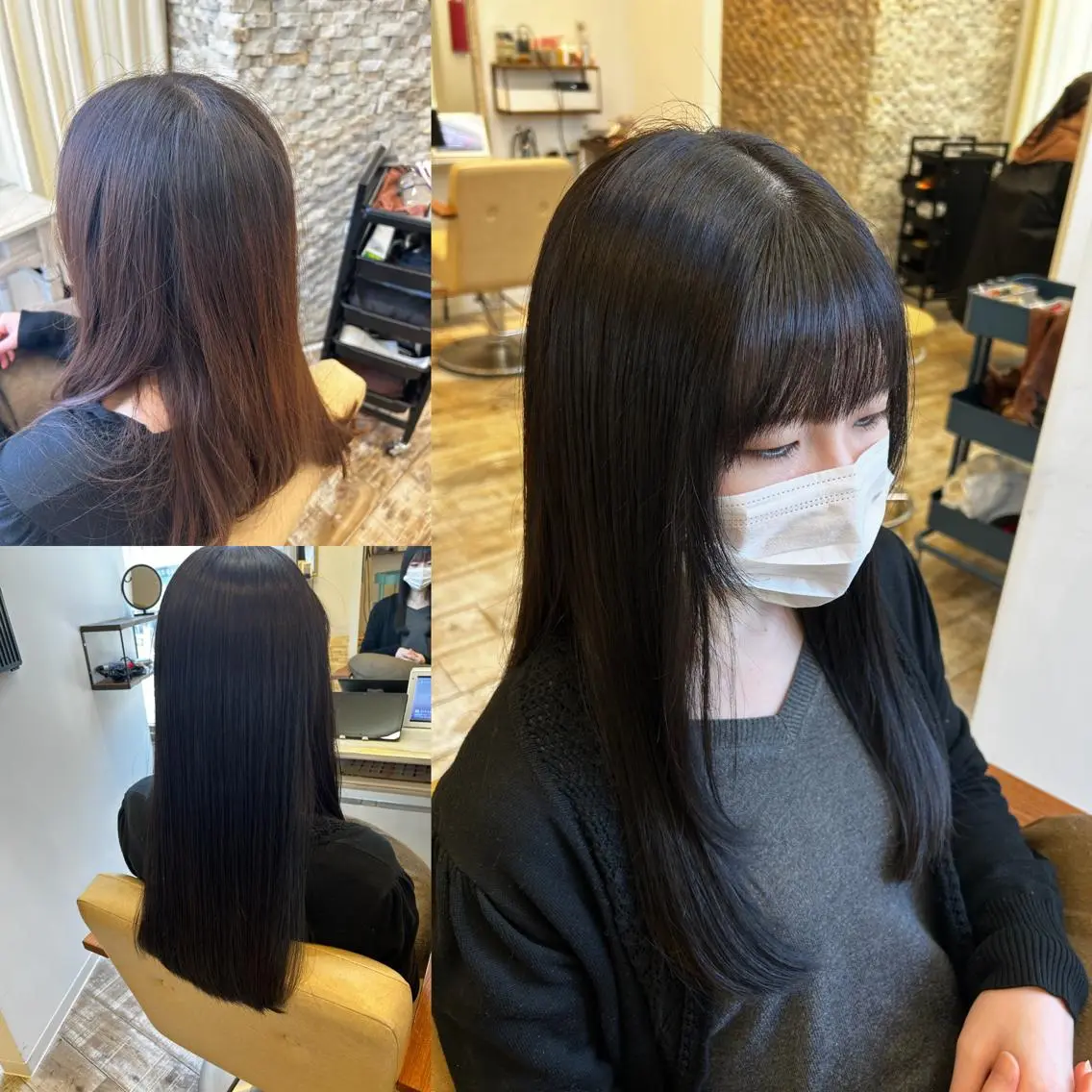 カラー アッシュ 石川 由美子のヘアスタイル