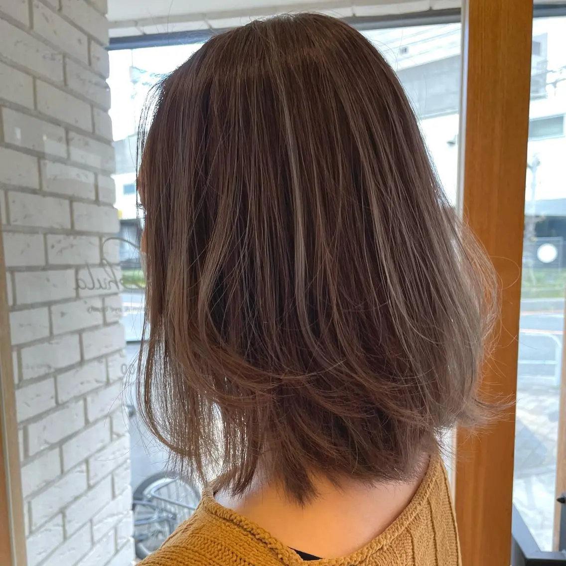 ミディアム カラー ヘアアレンジ バレイヤージュ レイヤーカット 🎗秋山勇/ GEAR.代表のヘアスタイル