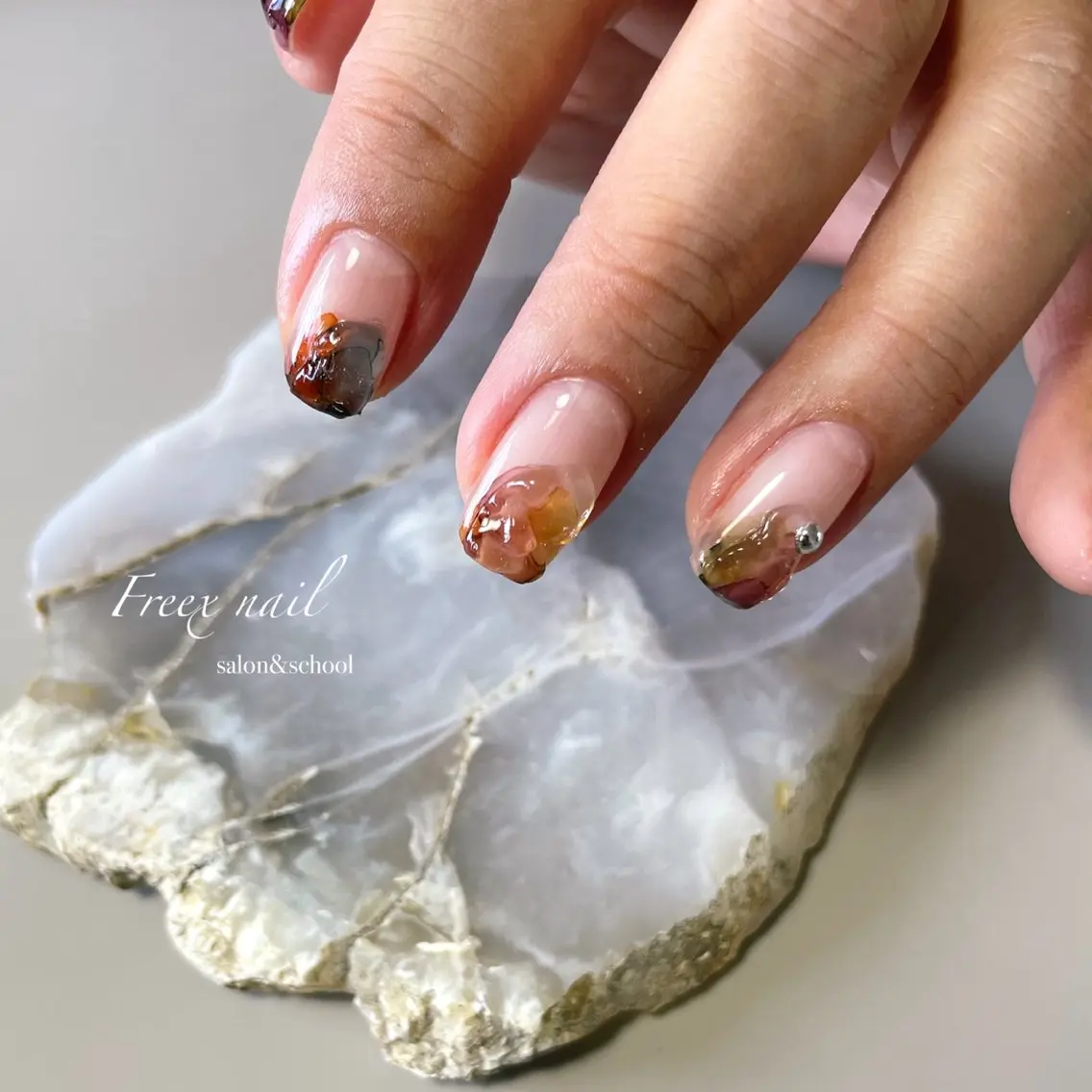 ネイル クリアネイル ハンドネイル ハンドケア freex nail /ニュアンス/個性派のネイルデザイン