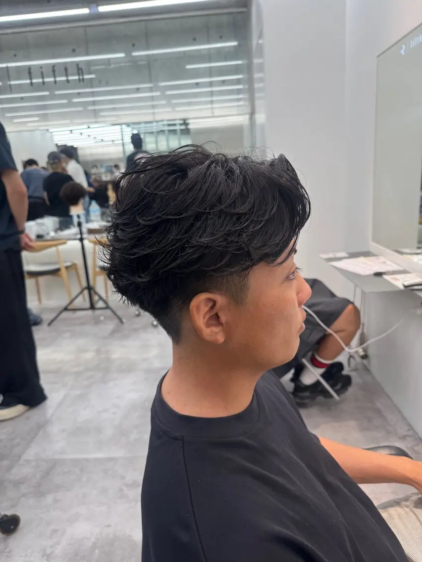 パーマ メンズ カット パーマ 小川 廉太朗のヘアスタイル