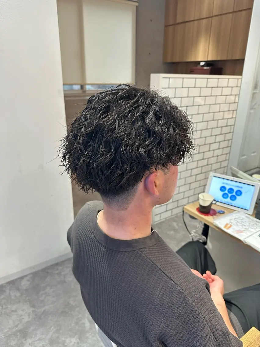 パーマ メンズ カット パーマ 💎メンズカット ／フェザー／細野💎のヘアスタイル