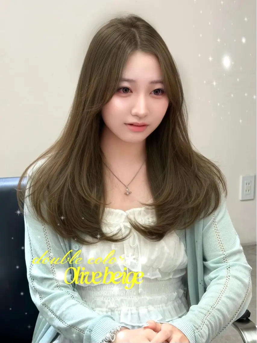 ロング カラー ブリーチ 透明感カラー ダブルカラー ブリーチなしカラー ヘアカラー トリートメント レイヤー/エクステ/ カラー/MAHIROのヘアスタイル