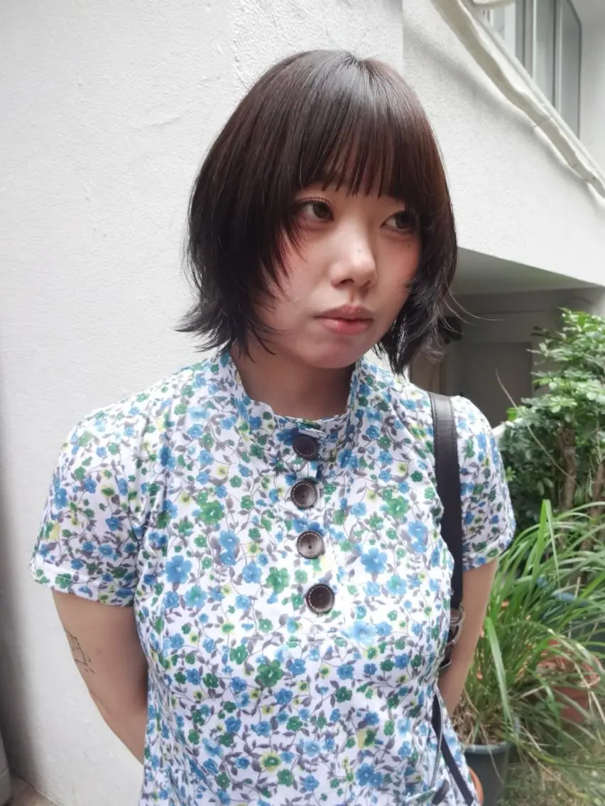 ショート カラー ボブレイヤー ボブ レイヤーカット トリートメント カット ヘアカラー mahiro/ Dijon🫗のヘアスタイル